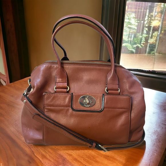 kate spade new york Handbags - Kate Spade Hampton Road Janie Brown Leather Crossbody Shoulder Bag